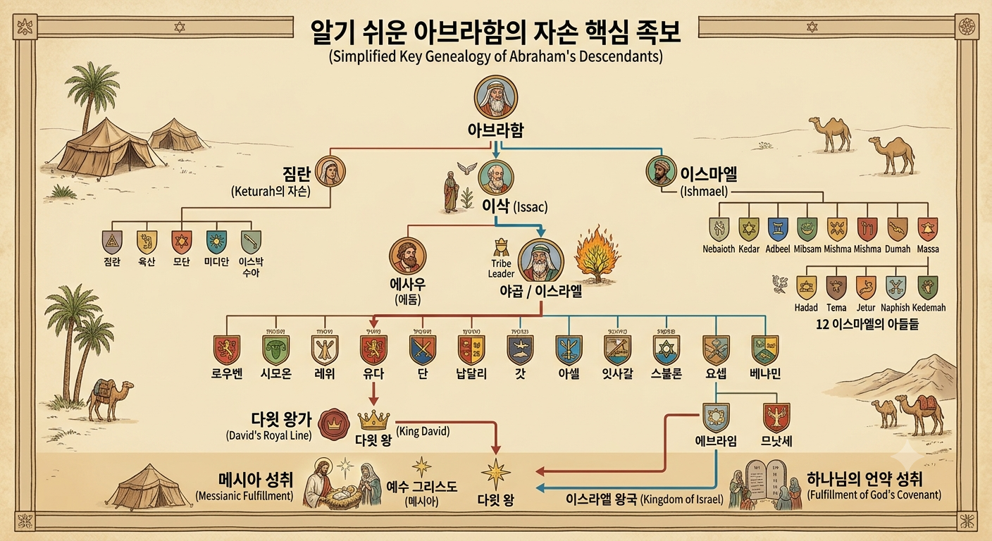 아브라함의 자손 핵심 족보